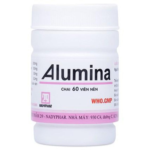 Thuốc Alumina Nadyphar hỗ trợ điều trị viêm loét dạ dày, tá tràng (60 viên)