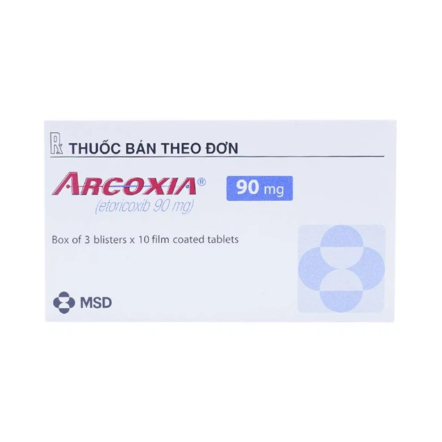 Thuốc Arcoxia 90mg MSD điều trị các chứng viêm khớp (3 vỉ x 10 viên)