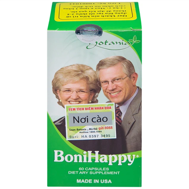 Viên uống BoniHappy Botania hỗ trợ điều trị mất, tạo giấc ngủ sâu và ngon hơn (60 viên)
