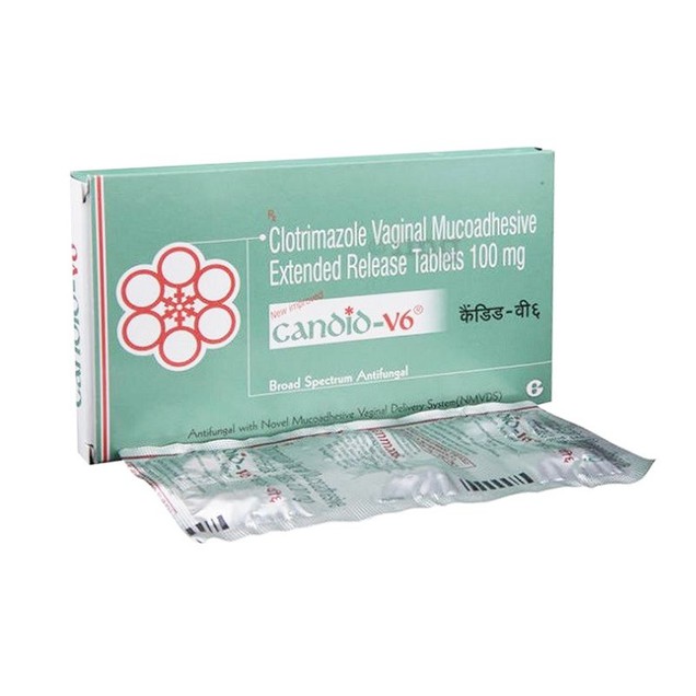 Thuốc đặt phụ khoa Candid-V6 Glenmark điều trị nhiễm nấm candida âm đạo (6 viên)