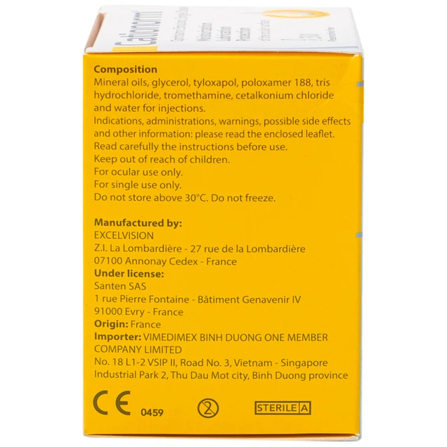 Dung dịch nhỏ mắt Cationorm dưỡng ẩm, bảo vệ mắt (30 ống x 0.4ml)