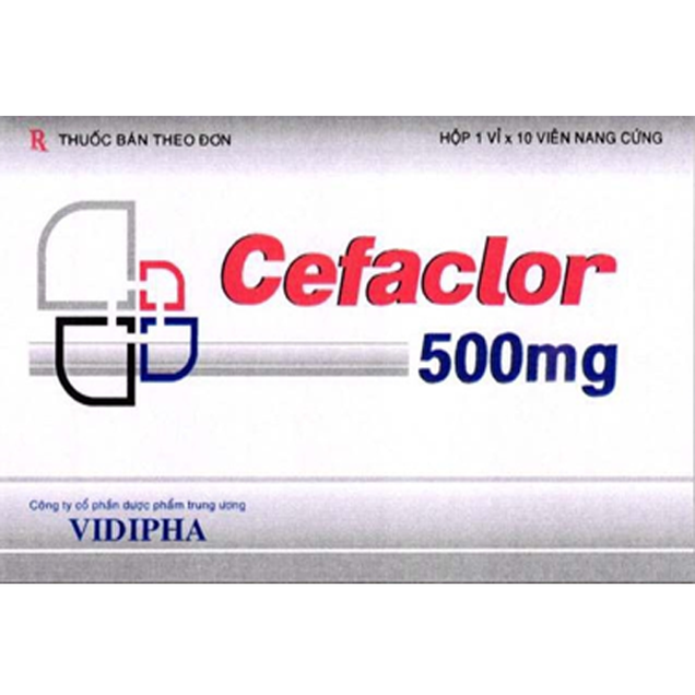 Thuốc Cefaclor 500mg Vidipha điều trị nhiễm khuẩn đường hô hấp (10 viên)