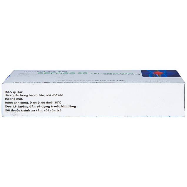 Thuốc Cefass 90mg Celogen điều trị viêm khớp, viêm cột sống (3 vỉ x 10 viên)