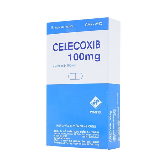 Thuốc Celecoxib 100mg Vidipha điều trị thoái hóa khớp (3 vỉ x 10 viên)