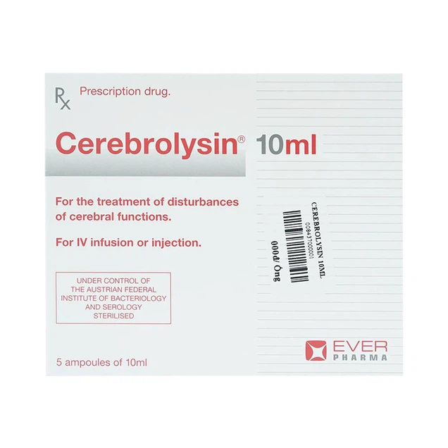Thuốc Cerebrolysin EVER Neuro Pharma điều trị rối loạn trí nhớ (5 ống x 10ml)