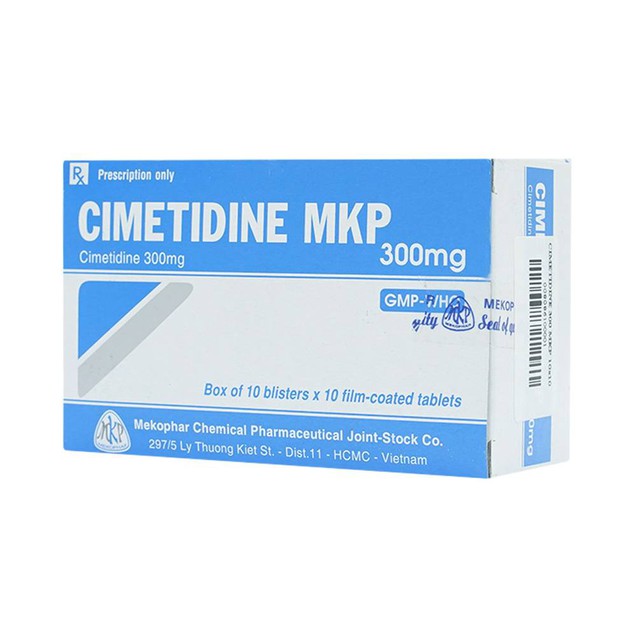 Thuốc Cimetidine MKP 300mg Mekophar điều trị loét dạ dày (10 vỉ x 10 viên)