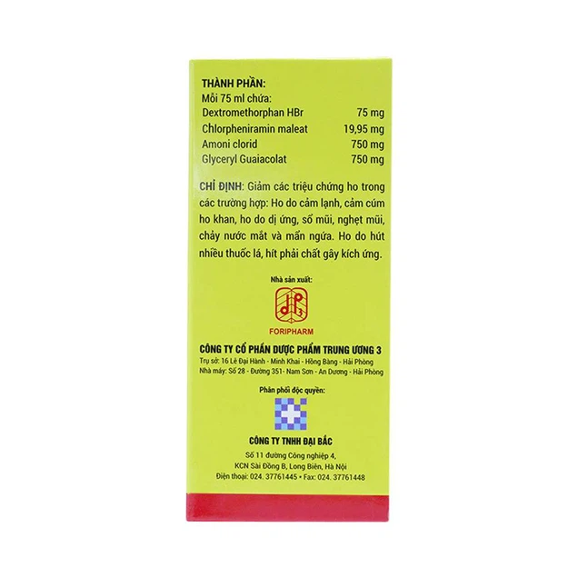 Thuốc Coje Ho TW3 điều trị các triệu chứng ho (75ml)