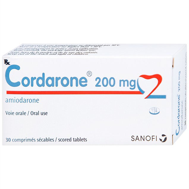 Thuốc Cordarone 200mg Sanofi duy trì nhịp đập của tim ở mức duy trì và ổn định (30 viên)