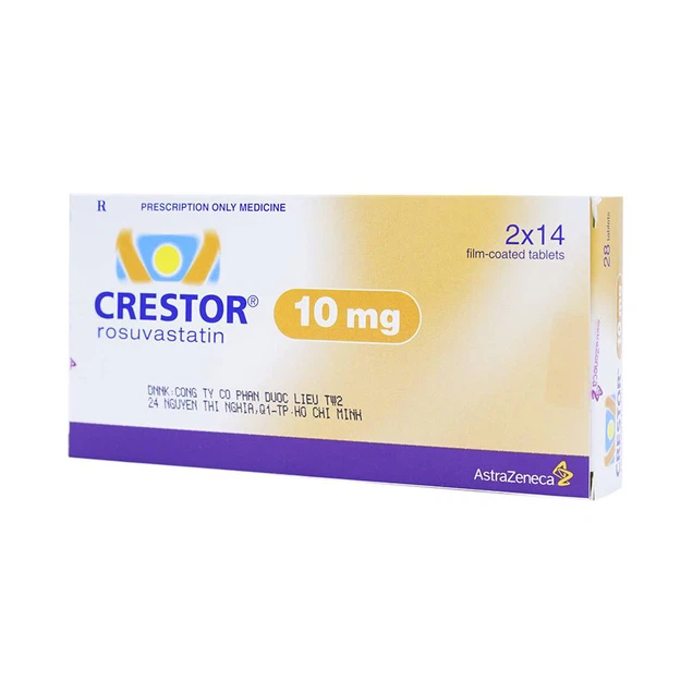 Thuốc Crestor 10mg AstraZeneca điều trị tăng cholesterol máu (28 viên)