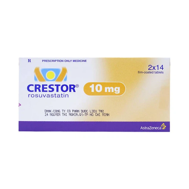 Thuốc Crestor 10mg AstraZeneca điều trị tăng cholesterol máu (28 viên)