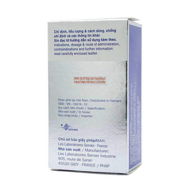Thuốc Daflon 500mg Servier điều trị triệu chứng liên quan đến suy giảm tĩnh mạch bạch huyết và trĩ cấp (60 viên)