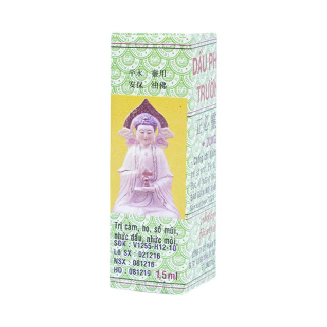 Dầu Phật Linh Trường Sơn điều trị cảm, ho, sổ mũi, nhức đầu, nhức mỏi (10 chai x 1.5ml)