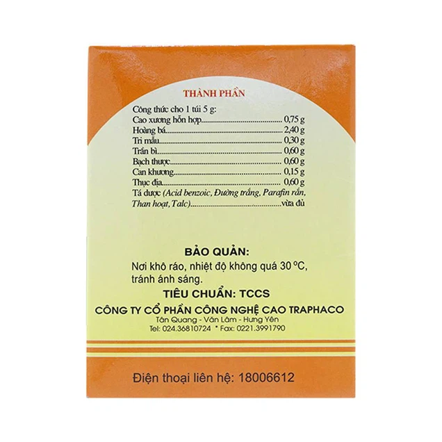 Thuốc Dưỡng Cốt Hoàn Traphaco hỗ trợ điều trị đau nhức xương khớp (20 gói x 5g)