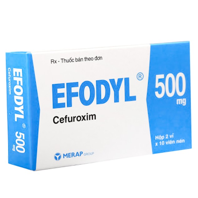 Thuốc Efodyl 500mg điều trị nhiễm khuẩn đường hô hấp nhẹ và vừa (2 vỉ x 10 viên)