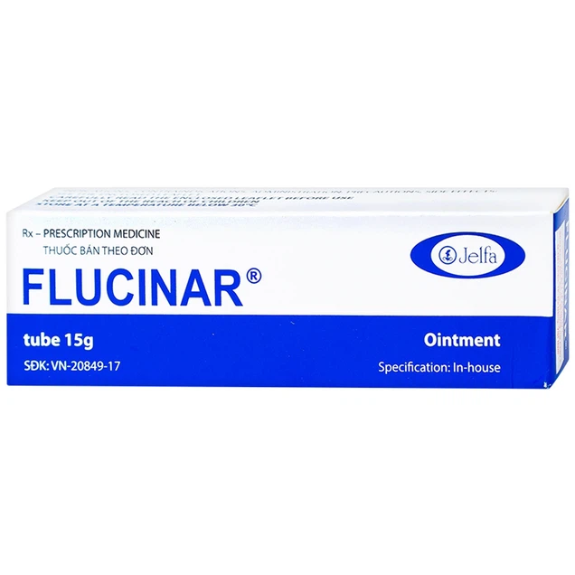 Thuốc Flucinar Jelfa điều trị bệnh viêm da cấp tính (15g)