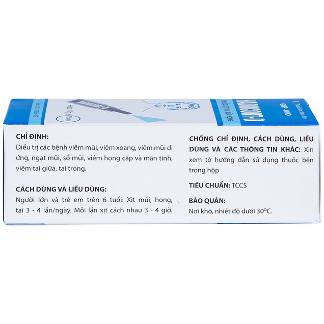 Thuốc xịt mũi Hadocort-D Hà Tây điều trị viêm mũi, viêm xoang (15ml)