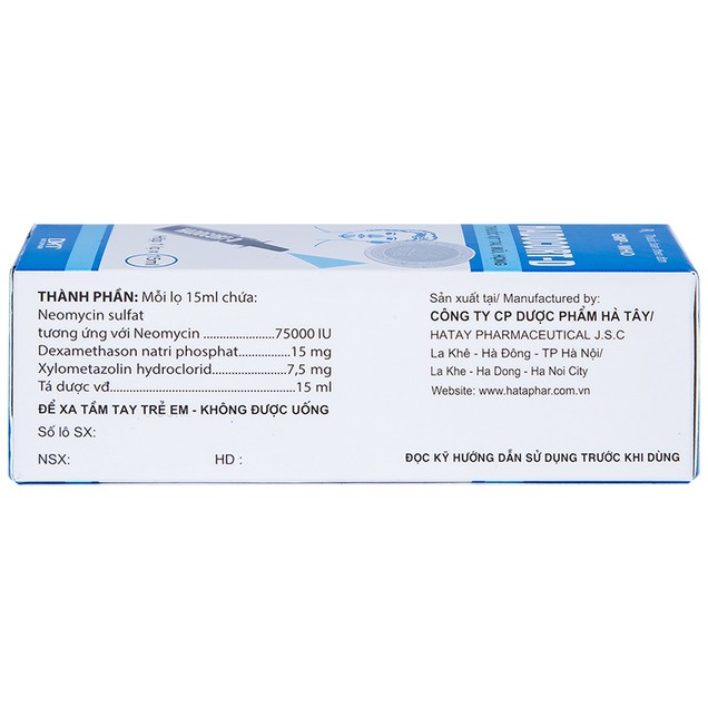 Thuốc xịt mũi Hadocort-D Hà Tây điều trị viêm mũi, viêm xoang (15ml)