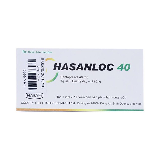 Thuốc Hasanloc 40mg Hasan điều trị loét dạ dày tá tràng (3 vỉ x 10 viên)