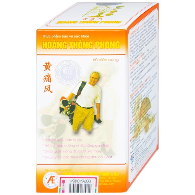Viên uống Hoàng Thống Phong IMC giúp giảm nguy cơ tái phát cơn Gout cấp (60 viên)