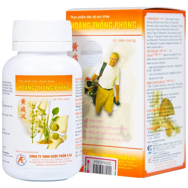 Viên uống Hoàng Thống Phong IMC giúp giảm nguy cơ tái phát cơn Gout cấp (60 viên)