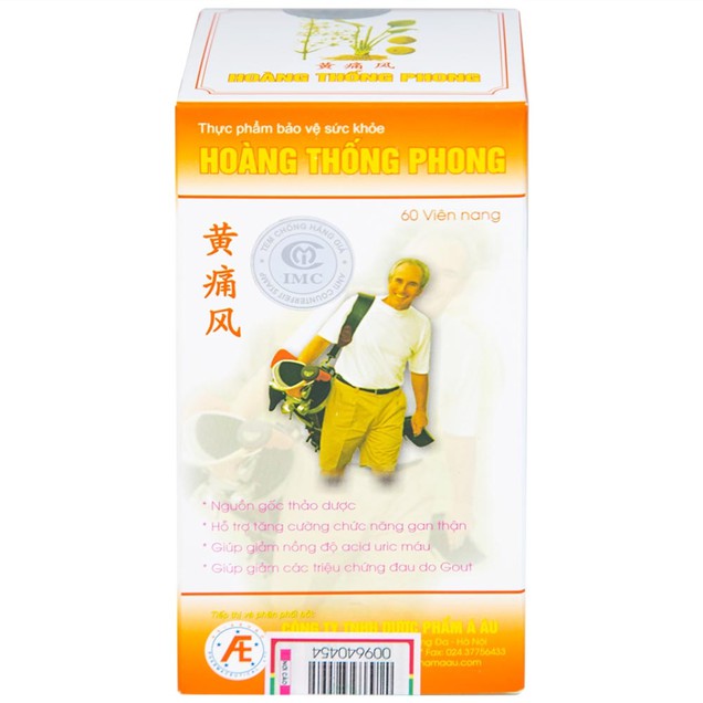 Viên uống Hoàng Thống Phong IMC giúp giảm nguy cơ tái phát cơn Gout cấp (60 viên)