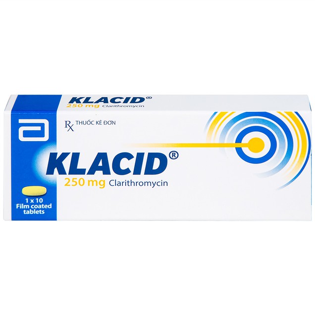 Thuốc Klacid 250mg Abbott điều trị viêm amidan, viêm tai giữa (10 viên)