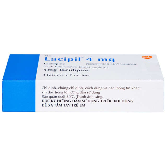 Thuốc Lacipil 4mg GSK điều trị tăng huyết áp (28 viên)