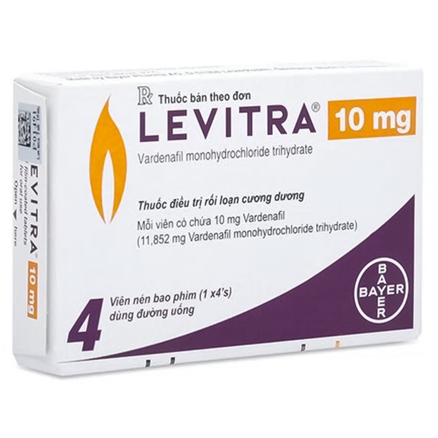 Thuốc Levitra 10mg Bayer điều trị rối loạn cương dương (4 viên)