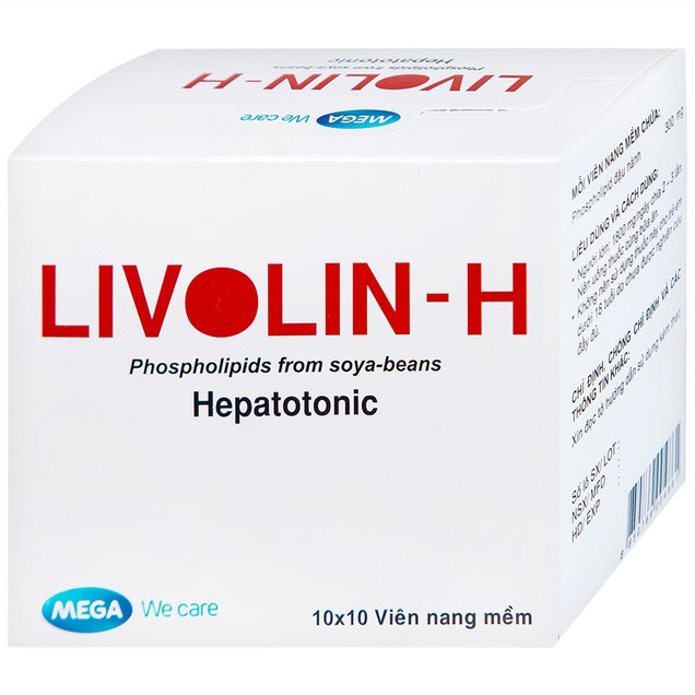 Thuốc Livolin-H 300mg MEGA We care thúc đẩy quá trình tái tạo tế bào gan (100 viên)