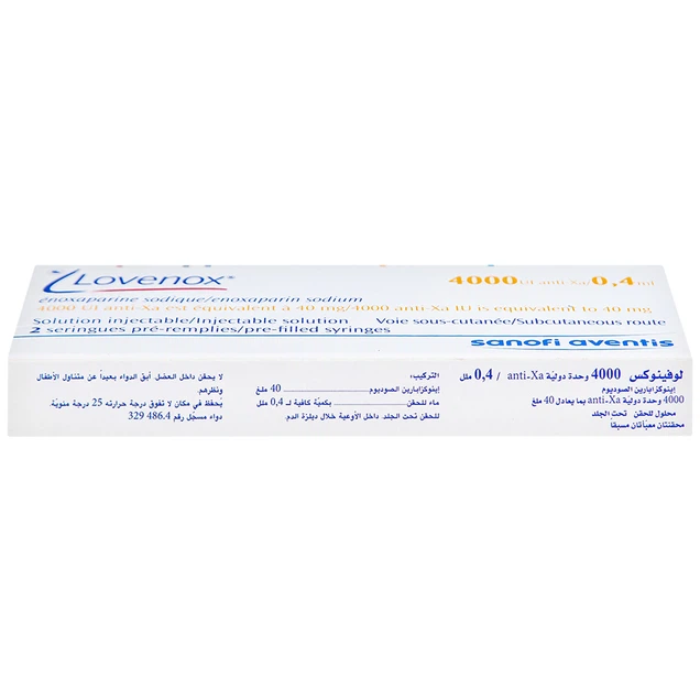 Thuốc Lovenox 4000 Sanofi điều trị cơn đau thắt ngực không ổn định (2 ống)