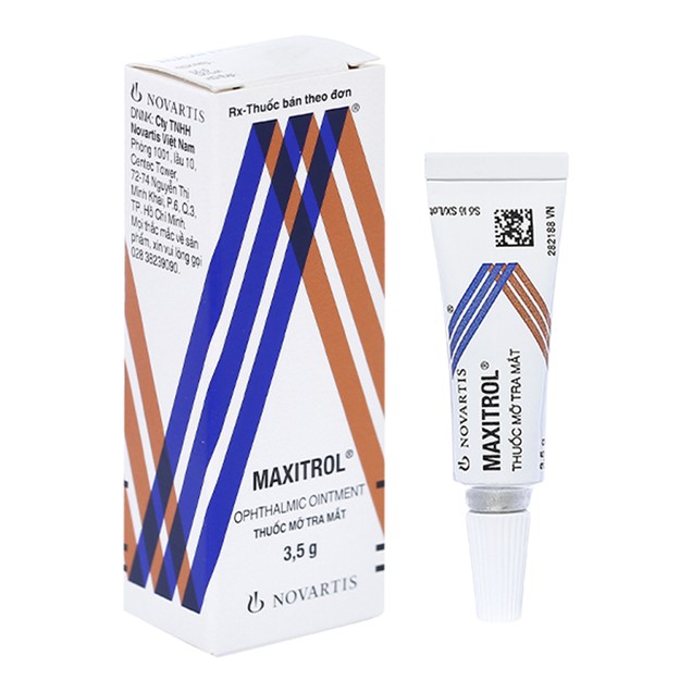 Thuốc mỡ tra mắt vô trùng Maxitrol Alcon kháng viêm, ngăn ngừa dị ứng (3.5g)
