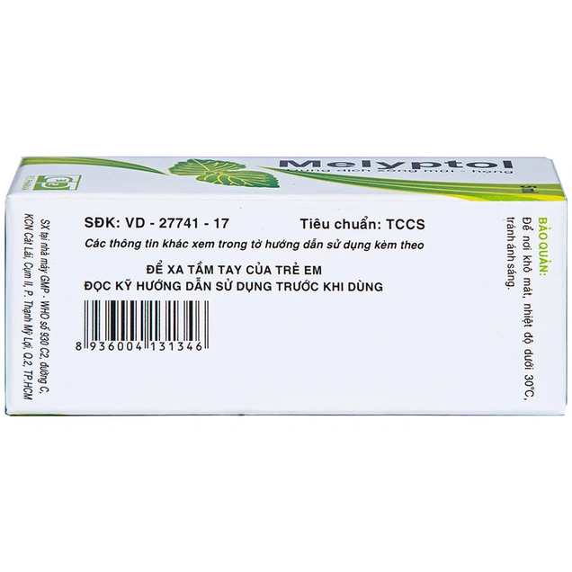 Thuốc xông mũi họng Melyptol Dược 3-2 điều trị viêm nhiễm đường hô hấp (5ml)