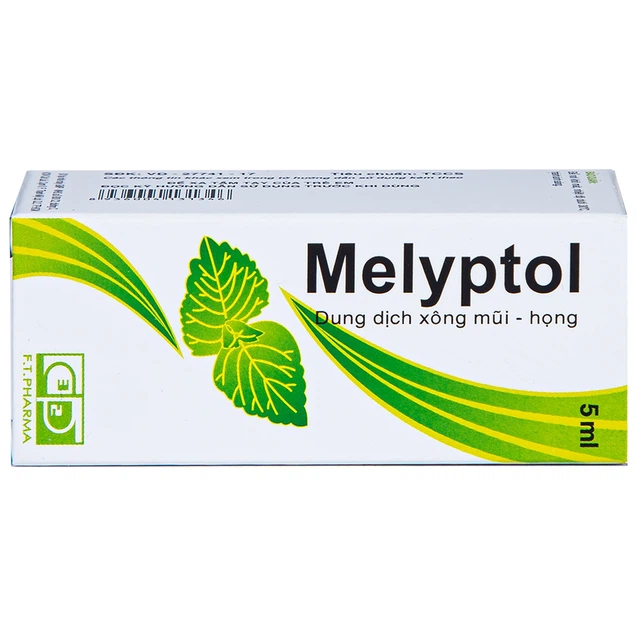 Thuốc xông mũi họng Melyptol Dược 3-2 điều trị viêm nhiễm đường hô hấp (5ml)