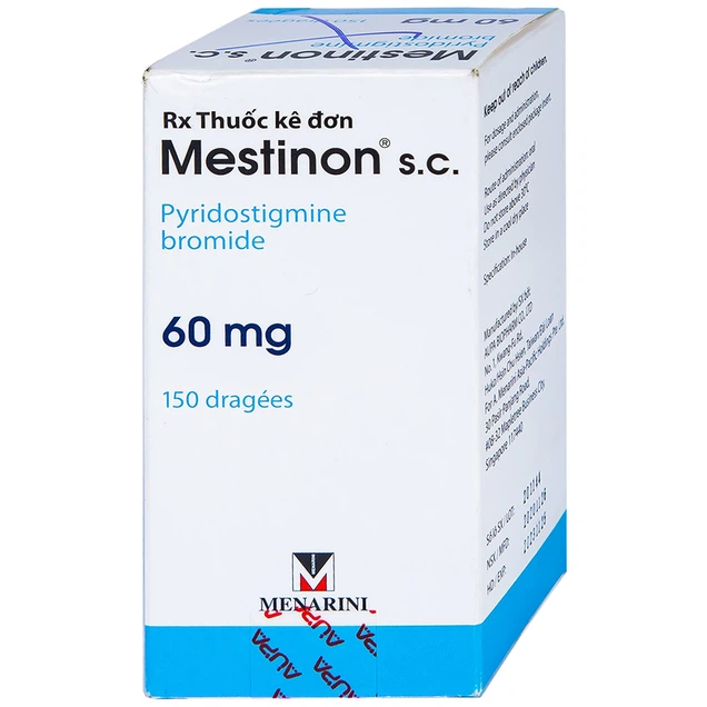Thuốc Mestinon 60mg Menarini điều trị nhược cơ cơ năng, tắc ruột (150 viên)