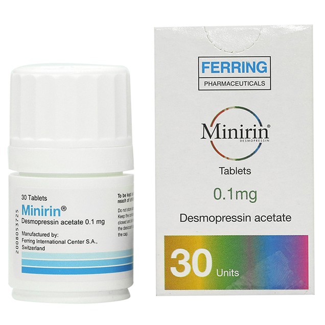 Thuốc Minirin 0.1mg Ferrer điều trị tiểu không tự chủ, tiểu đêm (30 viên)