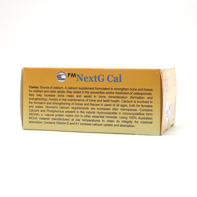 Thuốc PM NextG Cal Probiotec hỗ trợ điều trị loãng xương, thiếu canxi (5 vỉ x 12 viên)