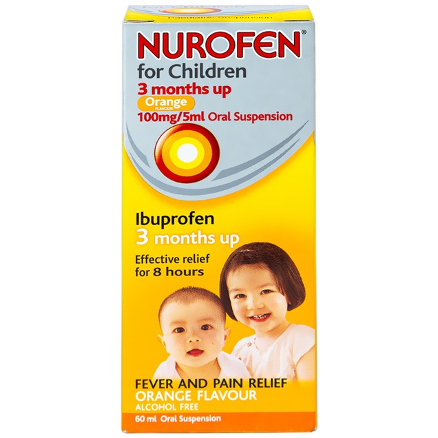 Thuốc Nurofen Reckitt Benckiser giúp hạ sốt, giảm đau cho trẻ (60ml)