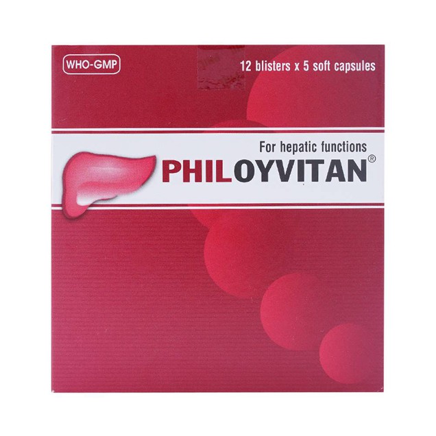 Thuốc Philoyvitan 200mg Phil điều trị hỗ trợ các bệnh gan mạnh tính (60 viên)