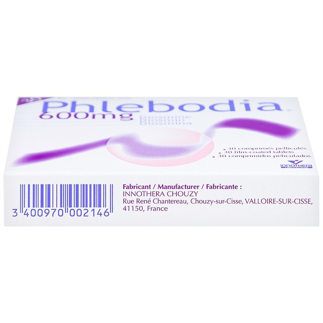 Thuốc Phlebodia 600mg Innothera điều trị trĩ cấp tính, suy tuần hoàn (2 vỉ x 15 viên)