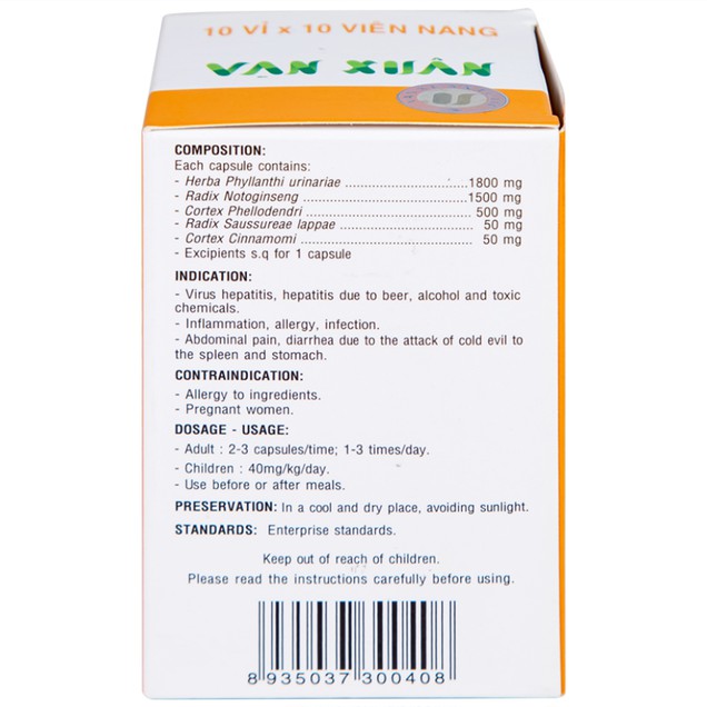 Thuốc Phyllantol Vạn Xuân điều trị viêm gan, dị ứng (10 vỉ x 10 viên)
