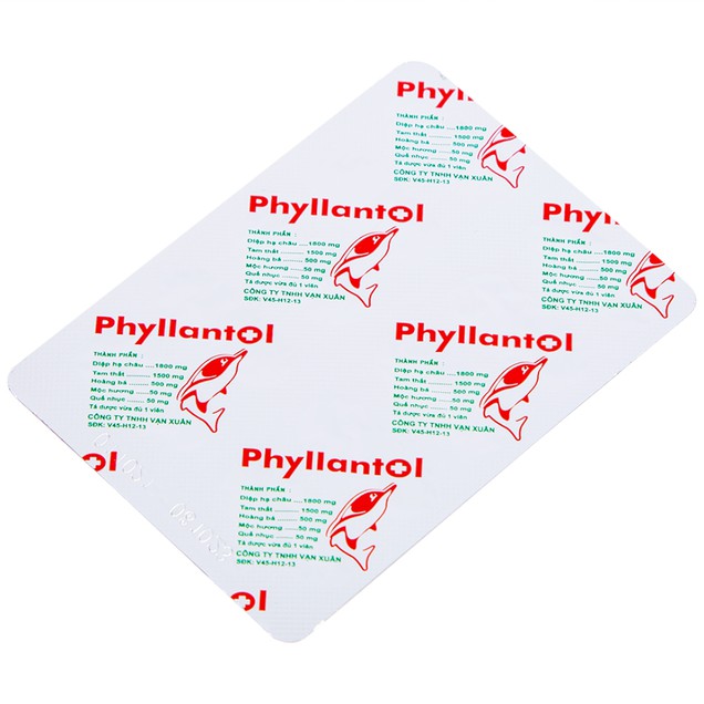 Thuốc Phyllantol Vạn Xuân điều trị viêm gan, dị ứng (10 vỉ x 10 viên)