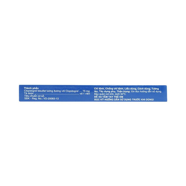 Thuốc Plahasan 75mg Hasan điều trị nhồi máu cơ tim, tai biến mạch máu não (10 viên)