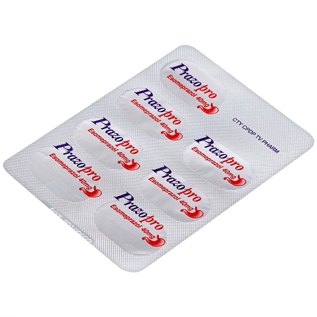 Thuốc Prazopro 40mg TV.Pharm điều trị loét dạ dày - tá tràng lành tính (14 viên)