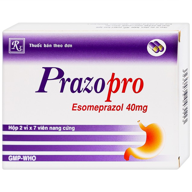 Thuốc Prazopro 40mg TV.Pharm điều trị loét dạ dày - tá tràng lành tính (14 viên)