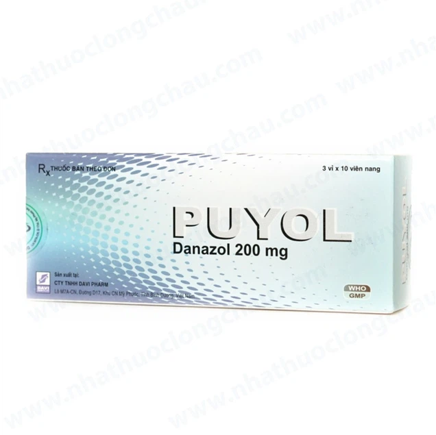 Thuốc Puyol 200mg Đạt Vi Phú điều trị lạc nội mạc tử cung (3 vỉ x 10 viên)