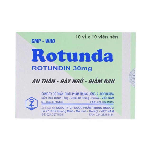 Thuốc Rotunda 30mg TW3 điều trị mất ngủ (10 vỉ x 10 viên)