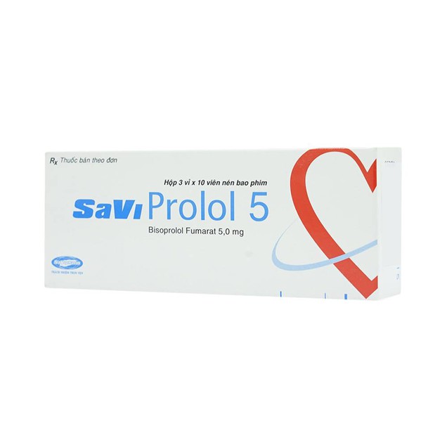 Thuốc Savi Prolol 5mg điều trị tăng huyết áp (3 vỉ x 10 viên)