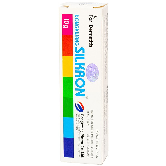 Thuốc bảy màu Silkron Dongkwang trị vảy nến, viêm da dị ứng (Tuýp 10g)