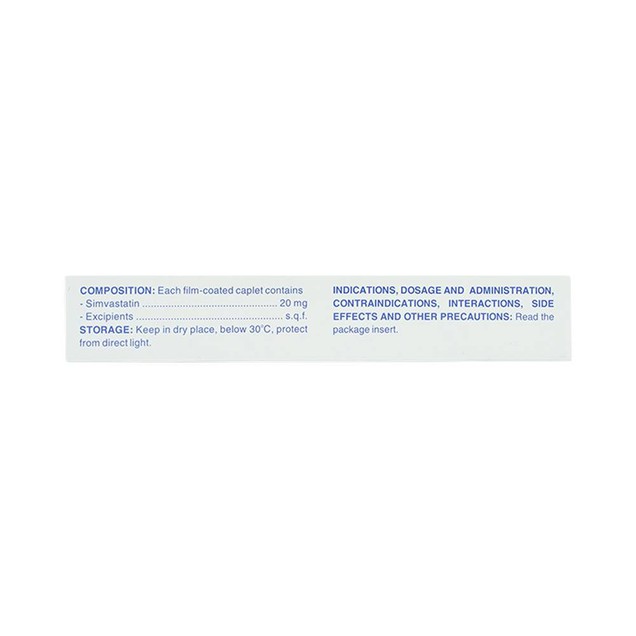 Thuốc Simvastatin 20mg Domesco điều trị rối loạn lipid máu (14 viên)