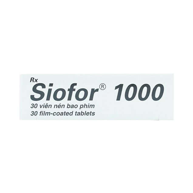 Thuốc Siofor 1000 Berlin Chemie điều trị tiểu đường type 2 (2 vỉ x 15 viên)